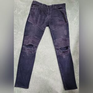 Current/Elliot Distressed Black Denim Jeans Women's Size 28
